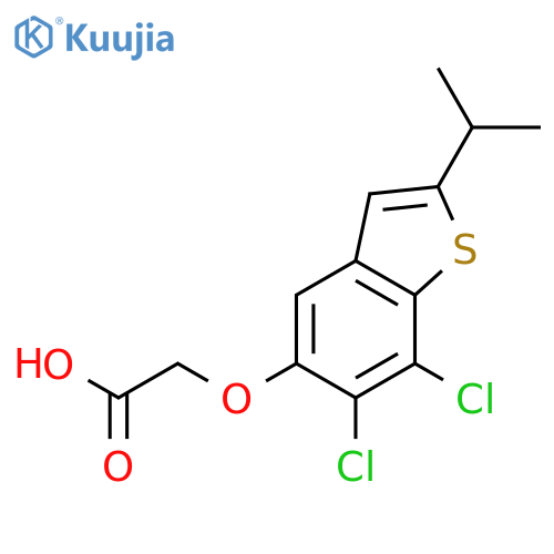 Acetic acid, [[6,7-dichloro-2-(1-methylethyl)benzo[b]thien-5-yl]oxy]- structure
