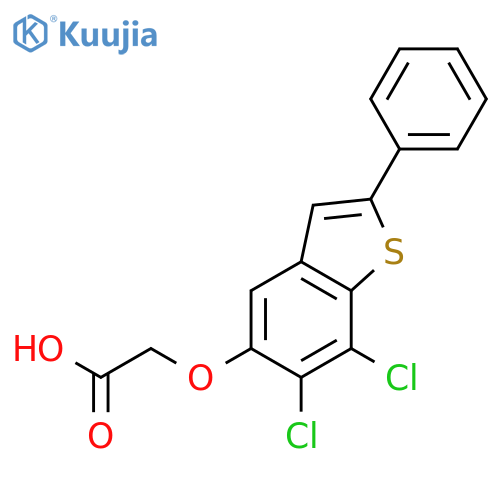ACETIC ACID, [(6,7-DICHLORO-2-PHENYLBENZO[B]THIEN-5-YL)OXY]- structure
