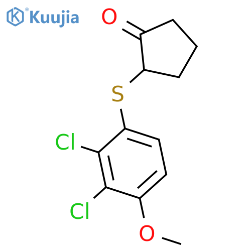 CYCLOPENTANONE, 2-[(2,3-DICHLORO-4-METHOXYPHENYL)THIO]- structure