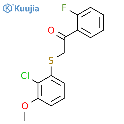 Ethanone, 2-[(2-chloro-3-methoxyphenyl)thio]-1-(2-fluorophenyl)- structure