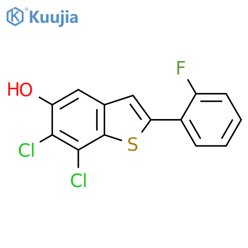 BENZO[B]THIOPHENE-5-OL, 6,7-DICHLORO-2-(2-FLUOROPHENYL)- structure