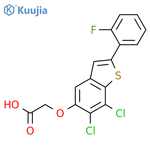 ACETIC ACID, [[6,7-DICHLORO-2-(2-FLUOROPHENYL)BENZO[B]THIEN-5-YL]OXY]- structure