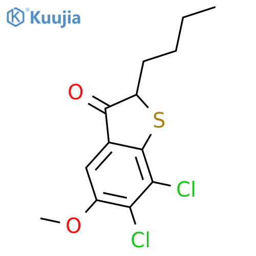 BENZO[B]THIOPHEN-3(2H)-ONE, 2-BUTYL-6,7-DICHLORO-5-METHOXY- structure