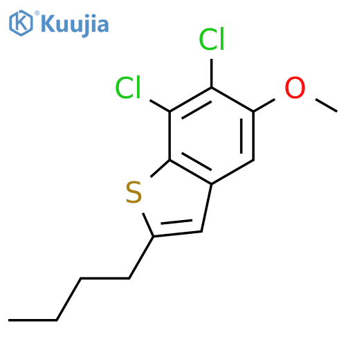 BENZO[B]THIOPHENE, 2-BUTYL-6,7-DICHLORO-5-METHOXY- structure
