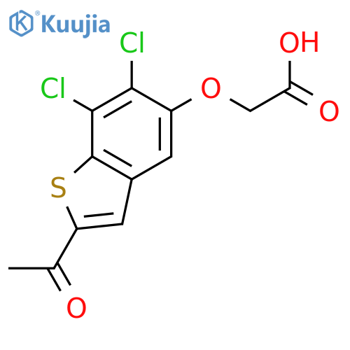 ACETIC ACID, [(2-ACETYL-6,7-DICHLOROBENZO[B]THIEN-5-YL)OXY]- structure