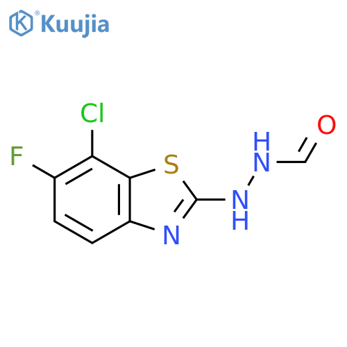 Hydrazinecarboxaldehyde, 2-(7-chloro-6-fluoro-2-benzothiazolyl)- structure