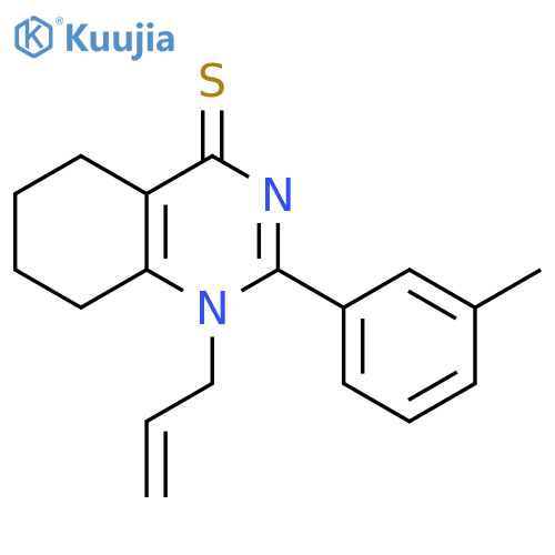 2-(3-methylphenyl)-1-(prop-2-en-1-yl)-1,4,5,6,7,8-hexahydroquinazoline-4-thione structure