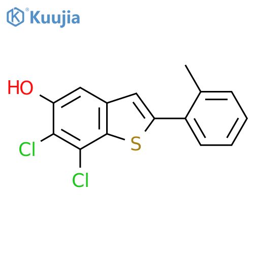 BENZO[B]THIOPHENE-5-OL, 6,7-DICHLORO-2-(2-METHYLPHENYL)- structure