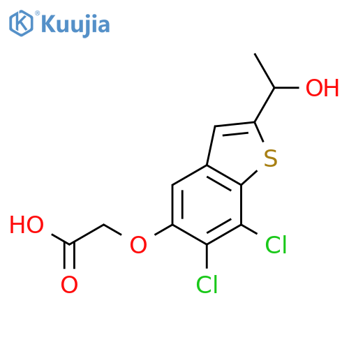 ACETIC ACID, [[6,7-DICHLORO-2-(1-HYDROXYETHYL)BENZO[B]THIEN-5-YL]OXY]- structure