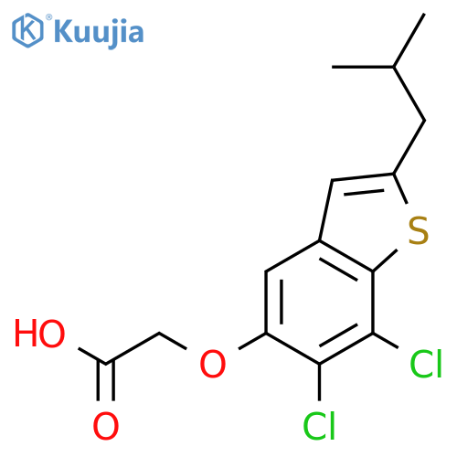 Acetic acid, [[6,7-dichloro-2-(2-methylpropyl)benzo[b]thien-5-yl]oxy]- structure