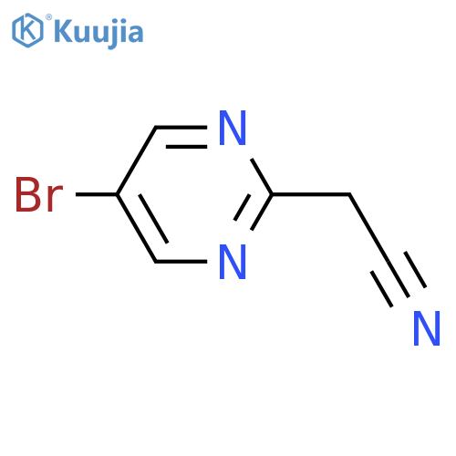 2-(5-bromopyrimidin-2-yl)acetonitrile structure