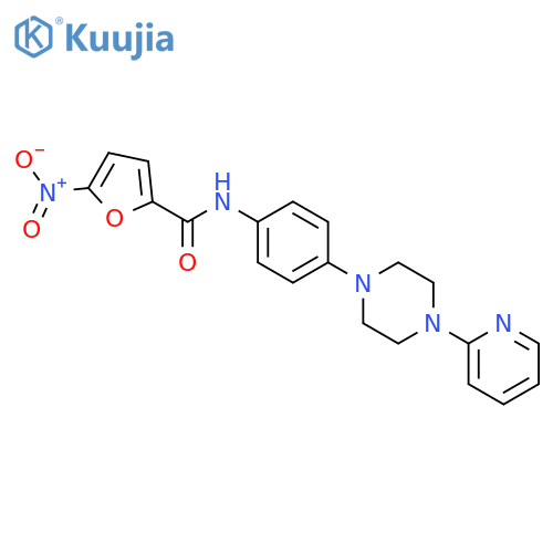 2-Furancarboxamide, 5-nitro-N-[4-[4-(2-pyridinyl)-1-piperazinyl]phenyl]- structure