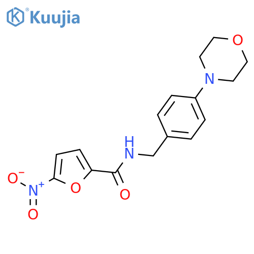 2-Furancarboxamide, N-[[4-(4-morpholinyl)phenyl]methyl]-5-nitro- structure