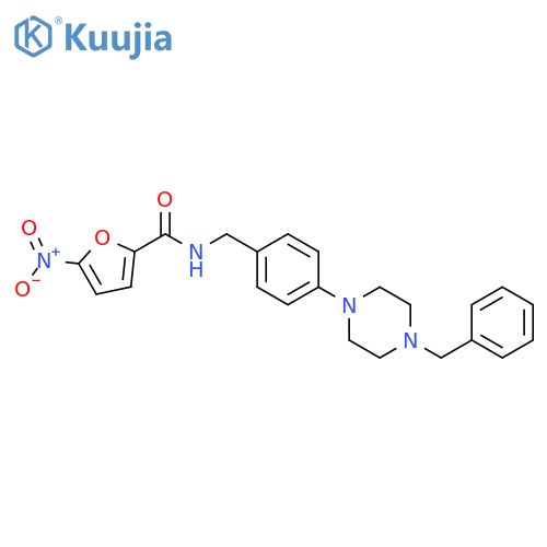 2-Furancarboxamide, 5-nitro-N-[[4-[4-(phenylmethyl)-1-piperazinyl]phenyl]methyl]- structure