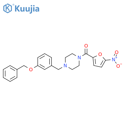 Methanone, (5-nitro-2-furanyl)[4-[[3-(phenylmethoxy)phenyl]methyl]-1-piperazinyl]- structure