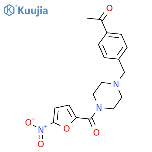 Piperazine, 1-[(4-acetylphenyl)methyl]-4-[(5-nitro-2-furanyl)carbonyl]- structure