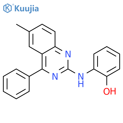2-(6-methyl-4-phenylquinazolin-2-yl)aminophenol structure