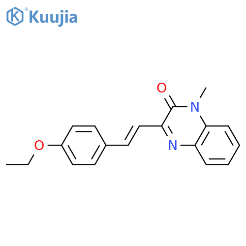 3-(E)-2-(4-ethoxyphenyl)ethenyl-1-methyl-1,2-dihydroquinoxalin-2-one structure