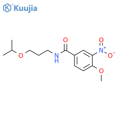 4-methoxy-3-nitro-N-[3-(propan-2-yloxy)propyl]benzamide structure