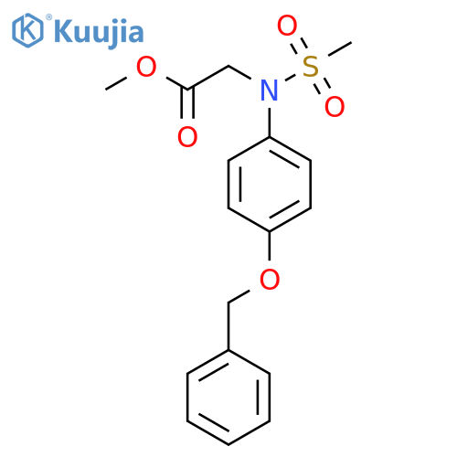 Methyl N-4-(benzyloxy)phenyl-N-(methylsulfonyl)glycinate structure