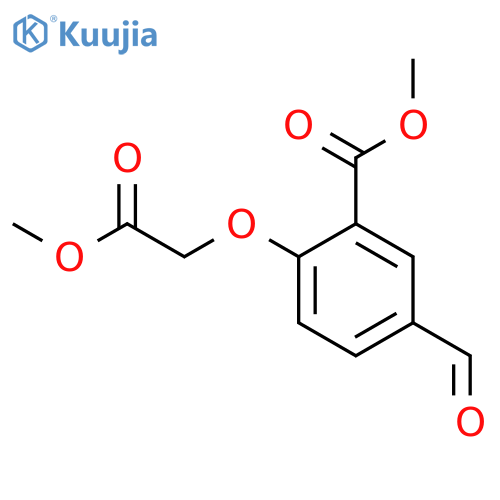 Benzoic acid, 5-formyl-2-(2-methoxy-2-oxoethoxy)-, methyl ester structure