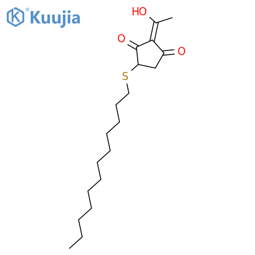 1,3-Cyclopentanedione, 4-(dodecylthio)-2-(1-hydroxyethylidene)- structure