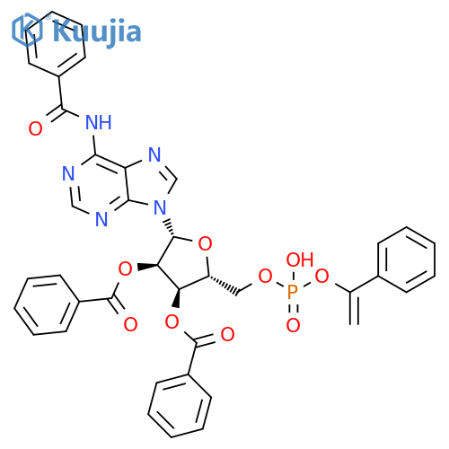 5'-Adenylic acid, N-benzoyl-, mono(1-phenylethenyl) ester,2',3'-dibenzoate structure