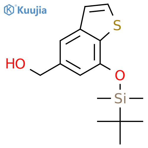 Benzo[b]thiophene-5-methanol, 7-[[(1,1-dimethylethyl)dimethylsilyl]oxy]- structure