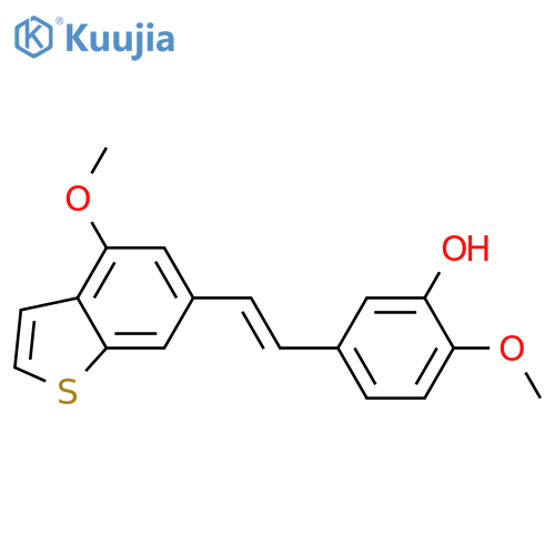 Phenol, 2-methoxy-5-[(1E)-2-(4-methoxybenzo[b]thien-6-yl)ethenyl]- structure