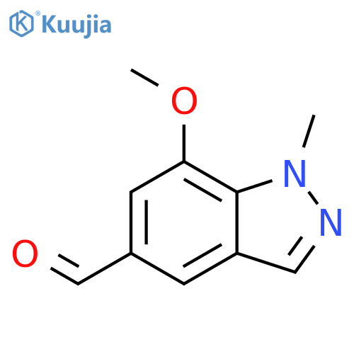 7-methoxy-1-methyl-1H-indazole-5-carbaldehyde structure