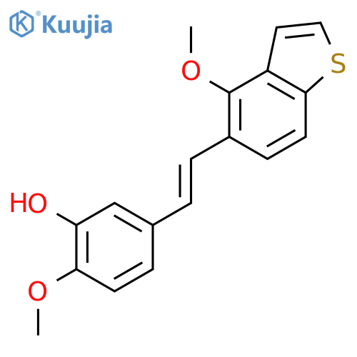 Phenol, 2-methoxy-5-[(1Z)-2-(4-methoxybenzo[b]thien-5-yl)ethenyl]- structure