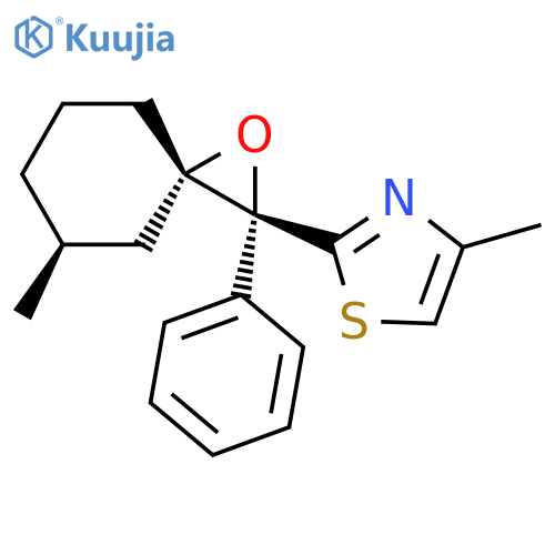 Thiazole,4-methyl-2-[(2R,3S,5S)-5-methyl-2-phenyl-1-oxaspiro[2.5]oct-2-yl]-, rel- structure