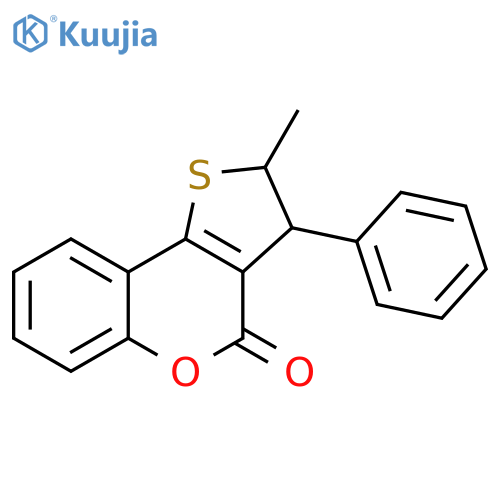 4H-Thieno[3,2-c][1]benzopyran-4-one, 2,3-dihydro-2-methyl-3-phenyl- structure