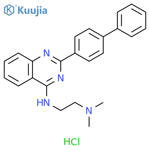 1,2-Ethanediamine, N2-(2-[1,1'-biphenyl]-4-yl-4-quinazolinyl)-N1,N1-dimethyl-, hydrochloride (1:2) structure