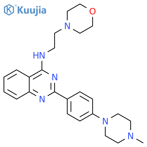 4-Quinazolinamine,2-[4-(4-methyl-1-piperazinyl)phenyl]-N-[2-(4-morpholinyl)ethyl]- structure