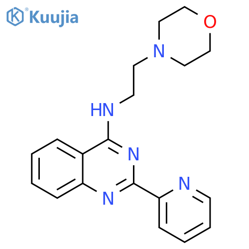 4-Quinazolinamine, N-[2-(4-morpholinyl)ethyl]-2-(2-pyridinyl)- structure