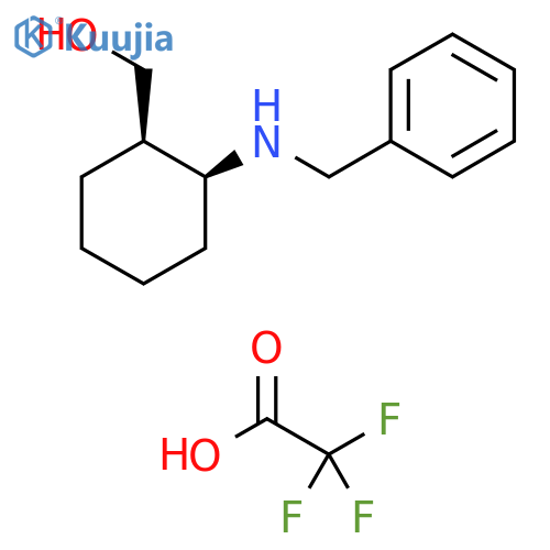 Cyclohexanemethanol, 2-[(phenylmethyl)amino]-, (1R,2S)-, 2,2,2-trifluoroacetate (1:1) structure