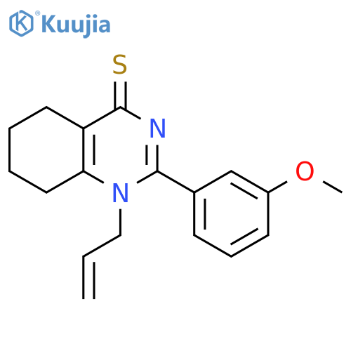 2-(3-methoxyphenyl)-1-(prop-2-en-1-yl)-1,4,5,6,7,8-hexahydroquinazoline-4-thione structure
