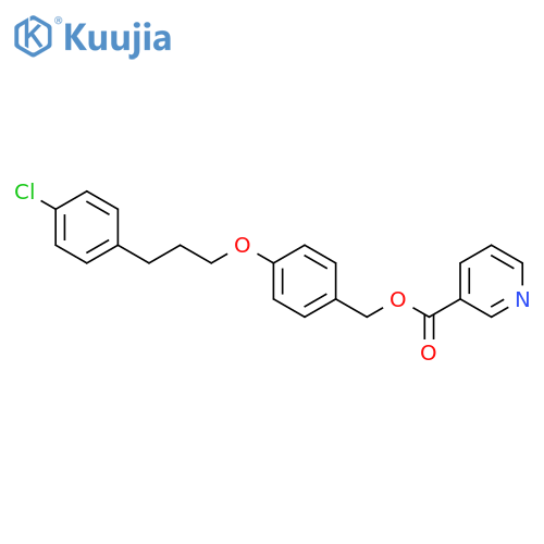 4-[3-(4-chlorophenyl)propoxy]benzyl pyridine-3-carboxylate structure