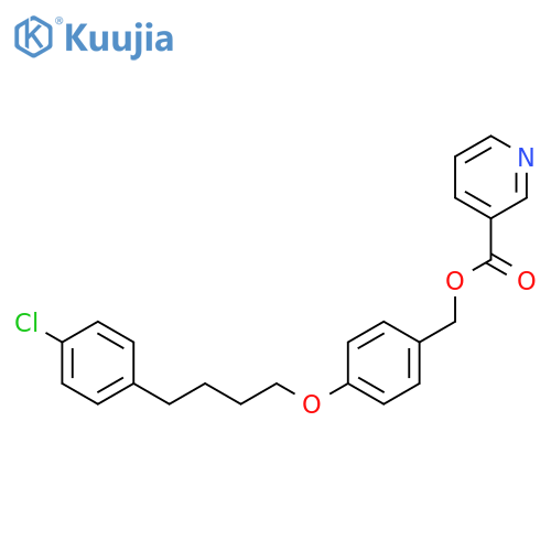 4-[4-(4-chlorophenyl)butoxy]benzyl pyridine-3-carboxylate structure