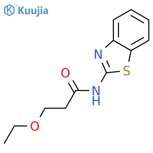 N-(1,3-benzothiazol-2-yl)-3-ethoxypropanamide structure