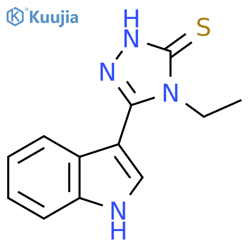4-ethyl-5-(1H-indol-3-yl)-4H-1,2,4-triazole-3-thiol structure