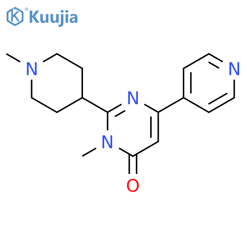 4(3H)-Pyrimidinone, 3-methyl-2-(1-methyl-4-piperidinyl)-6-(4-pyridinyl)- structure