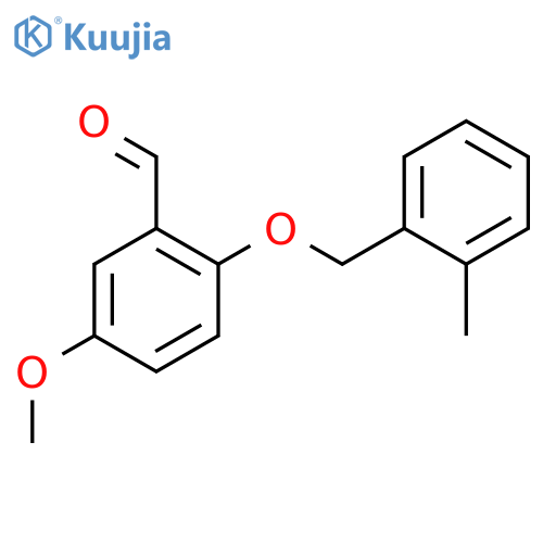 5-Methoxy-2-((2-methylbenzyl)oxy)benzaldehyde structure