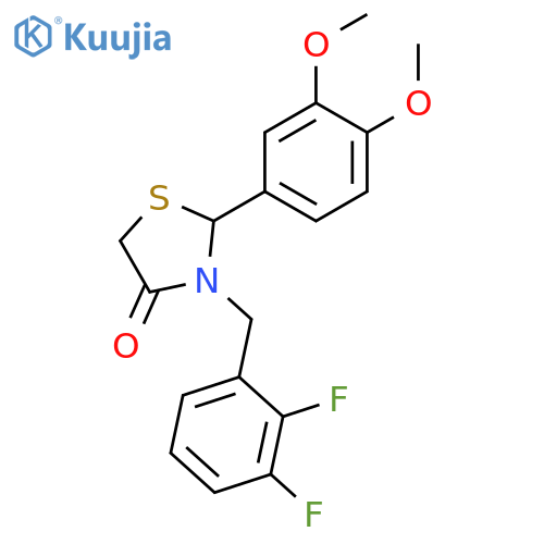 4-Thiazolidinone, 3-[(2,3-difluorophenyl)methyl]-2-(3,4-dimethoxyphenyl)- structure
