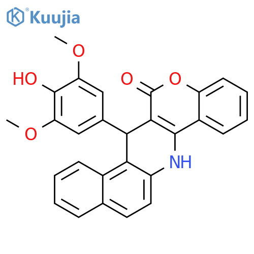 <br>7-(4-Hydroxy-3,5-dimethoxy-phenyl)-7,14-dihydro-5-oxa-14-aza-dibenzo[a,h]an thracen-6-one structure