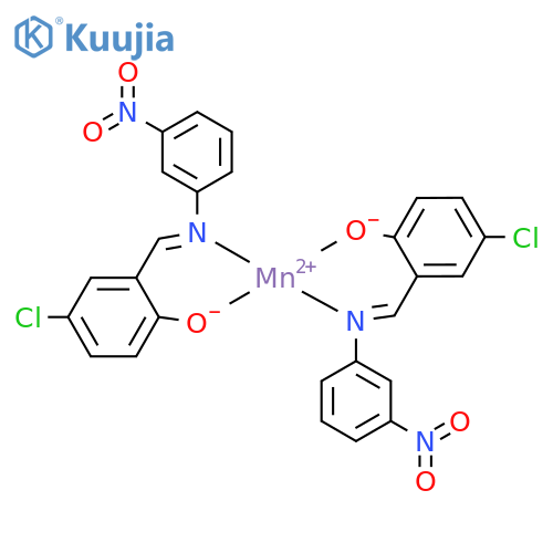 Manganese, bis[4-chloro-2-[[(3-nitrophenyl)imino]methyl]phenolato]- structure