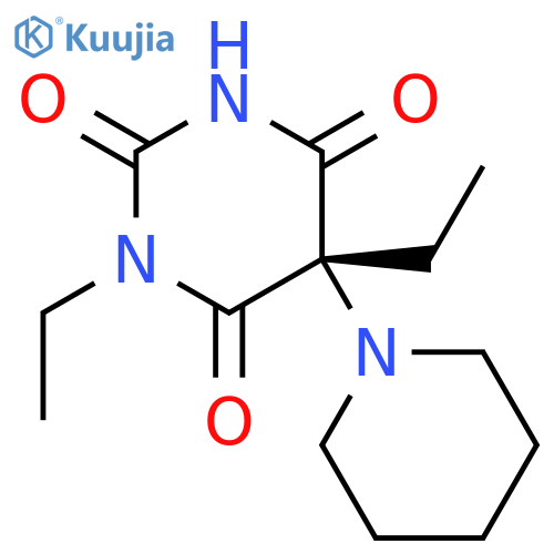 2,4,6(1H,3H,5H)-Pyrimidinetrione, 1,5-diethyl-5-(1-piperidinyl)-, (S)- structure