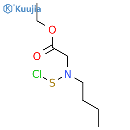 Glycine, N-butyl-N-(chlorothio)-, ethyl ester structure