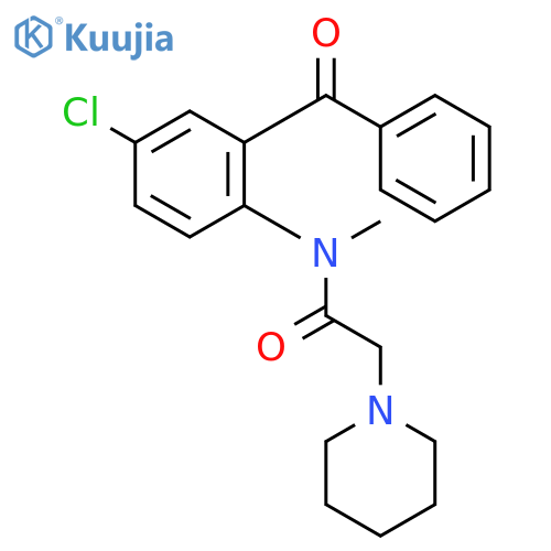 N-[4-chloro-2-(phenylcarbonyl)phenyl]-N-methyl-2-piperidin-1-ylacetamide structure